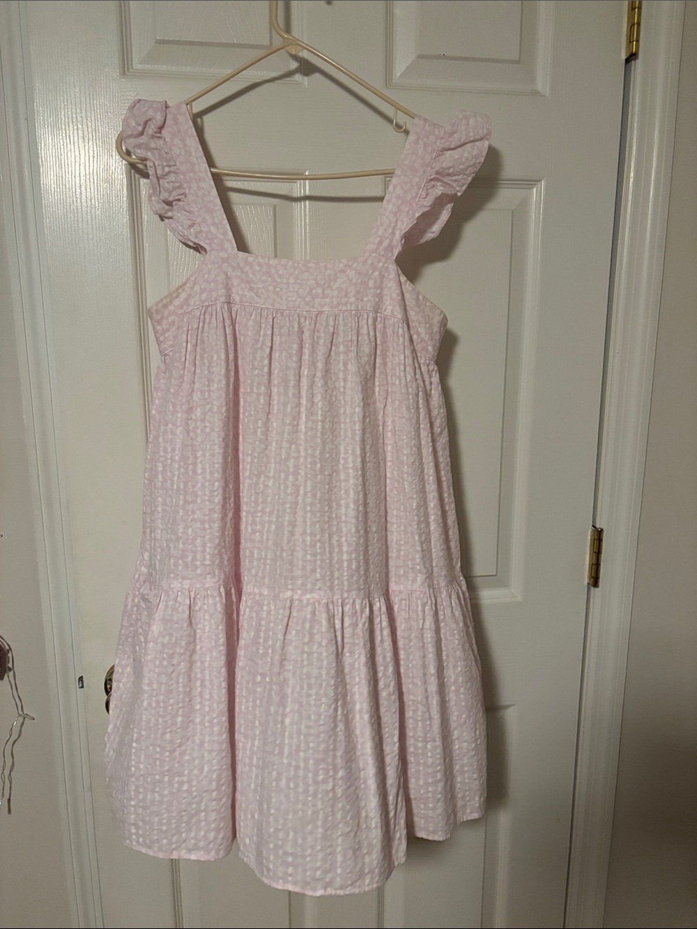 Topshop Light Pink Ruffle Strap Sundress